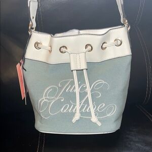 Juicy Couture Denim Blue and White Women's Bag